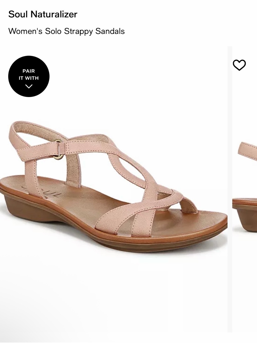 Brand New Soul Naturalizer Women’s Solo Strappy Sandals in Blush